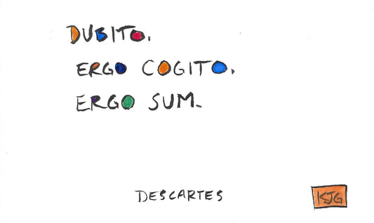 Dubito, ergo cogito, ergo sum